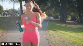 Steaming sexy shaped young brunette girl loved rough interracial fuck